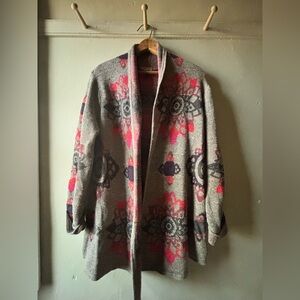 Southwestern Style Cotton Cardigan Boho Patterned Women's Sweater